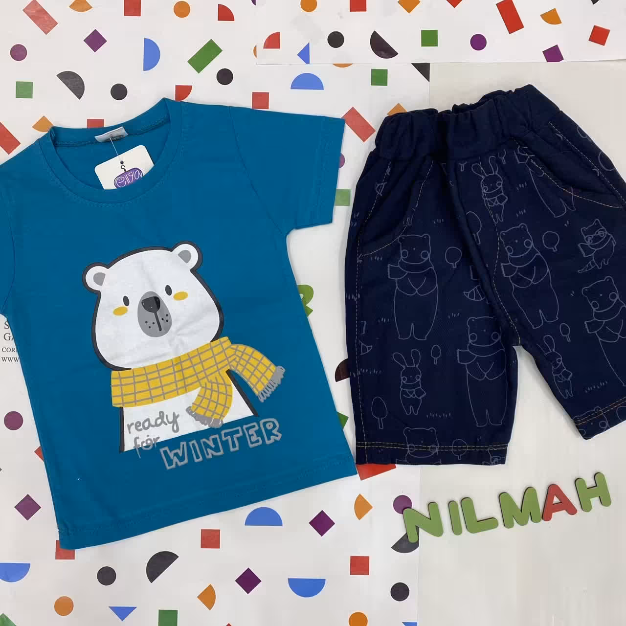 تیشرت شلوارک اسپرت خرسی