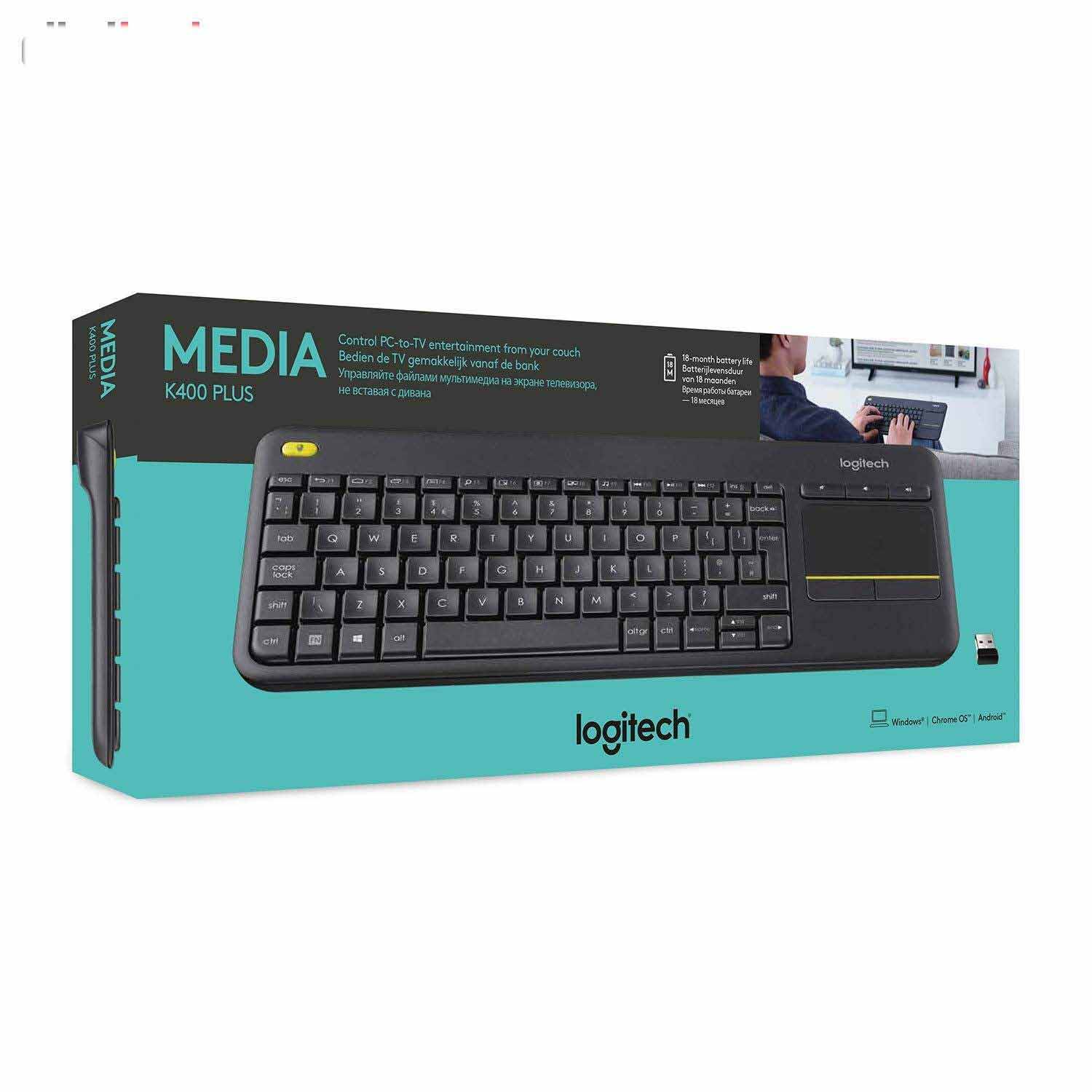 کیبورد بی سیم لاجیتک K400 Plus (خاکستری تیره)با حروف فارسی Keyboard Logitech1650