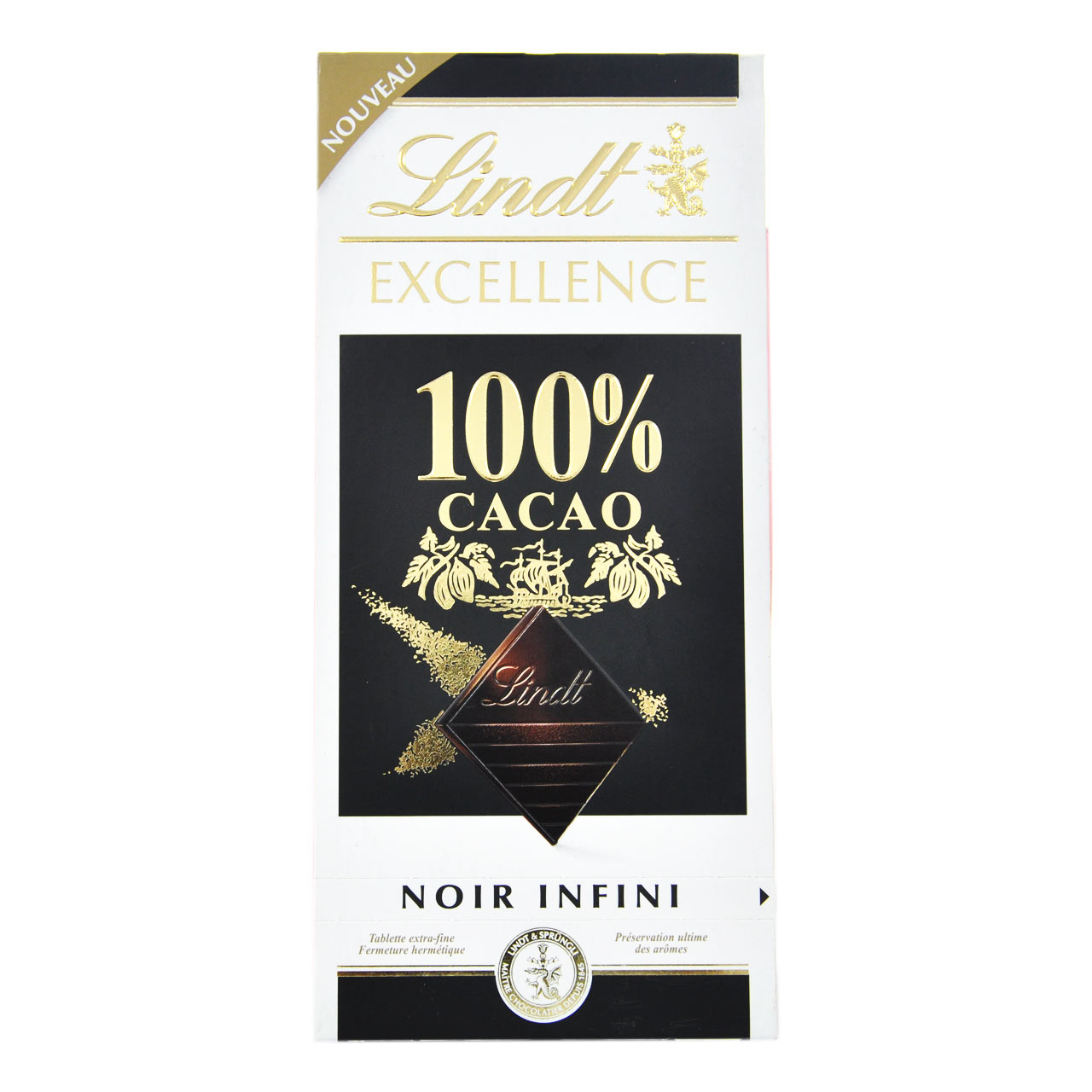شکلات تلخ 100 درصد اکسلنس 50 گرم لینت - lindt