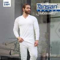 ست تی شرت و شلوار گرم تو پنبه ای مردانه ایندور مدل 2001