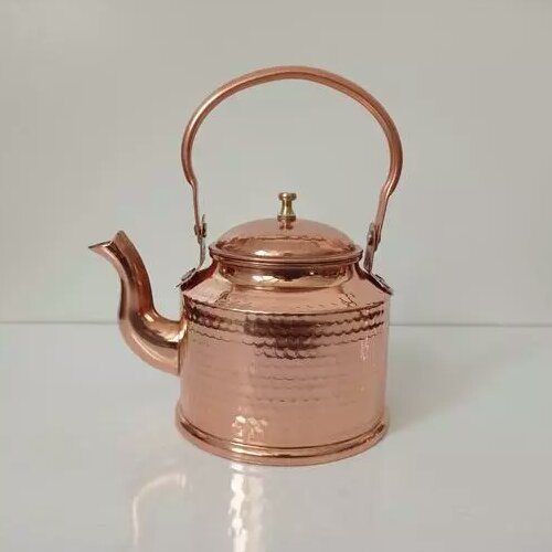 کتری مسی دو لیتری دسته مسی طرح ترنج نانو شده