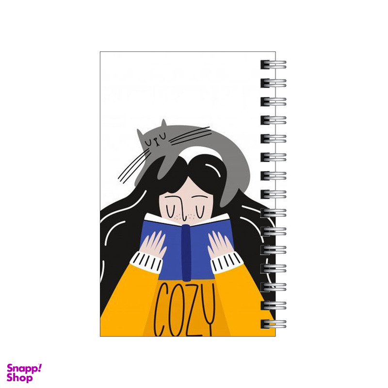 دفترچه یادداشت 60 برگ مدل To Do List طرح دختر و گربه خاکستری و کتاب کد 6063734
