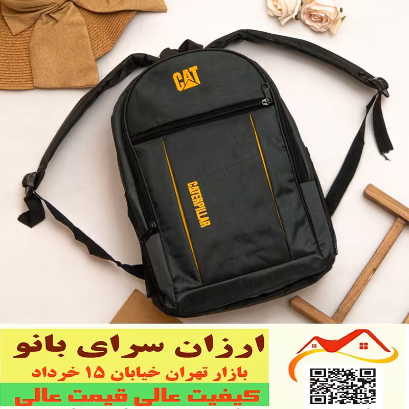 کوله پشتی دانشجویی دبیرستان مدرسه  اسپرت جنس دیبا  طرح CAT  کد 2609074  مدل 1