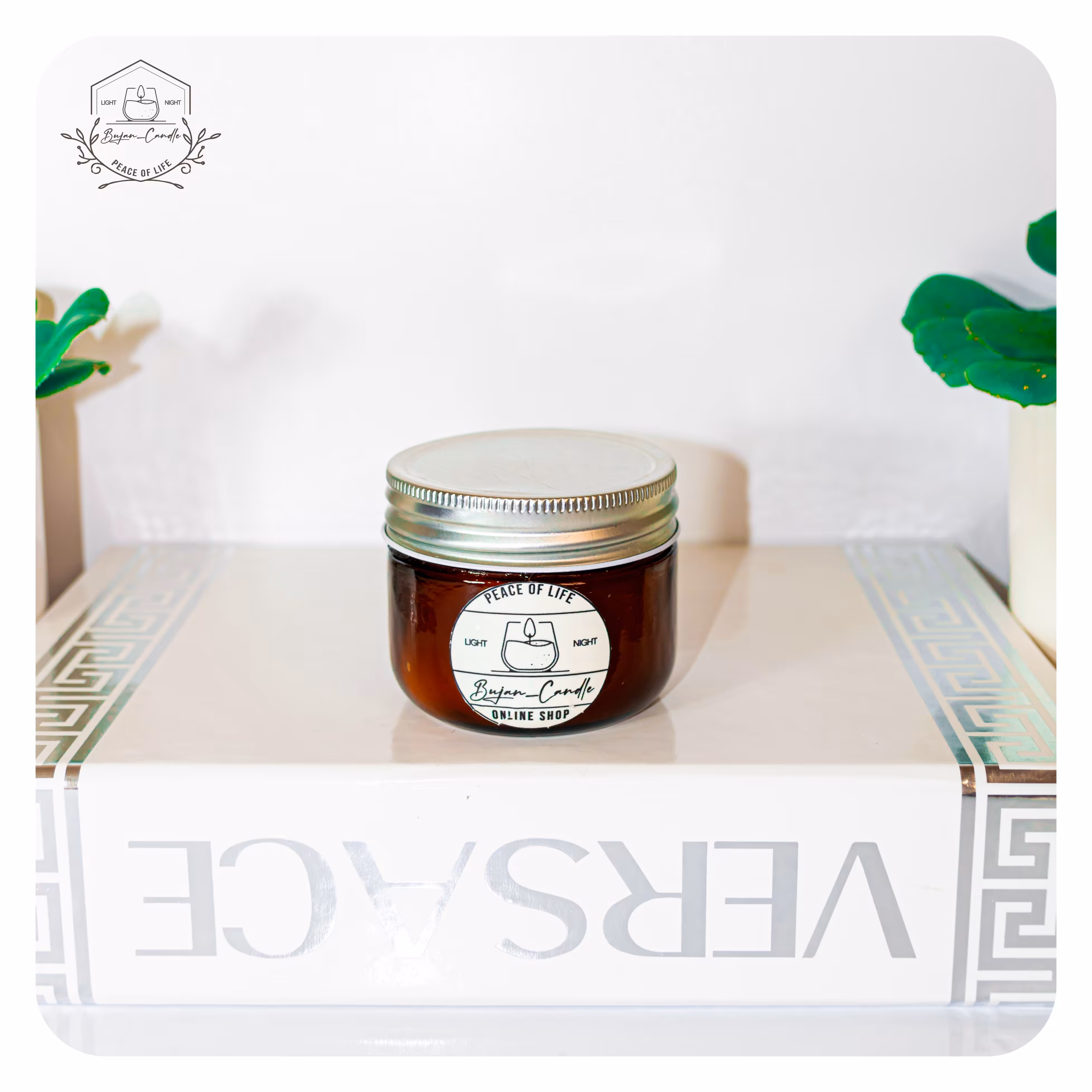 شمع دست ساز معطر لیوانی درب دار