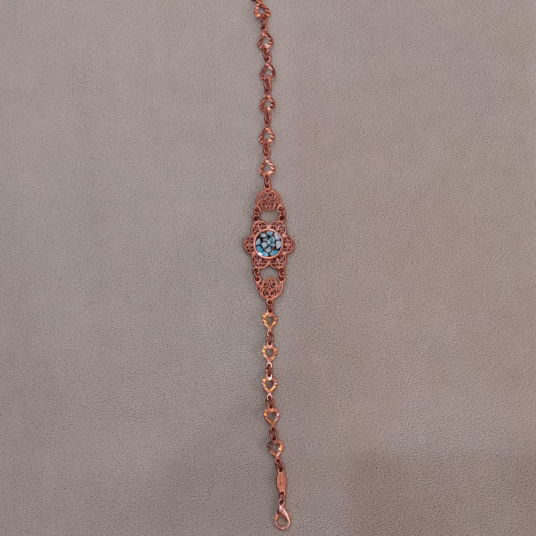 دستبند مس وفیروزه