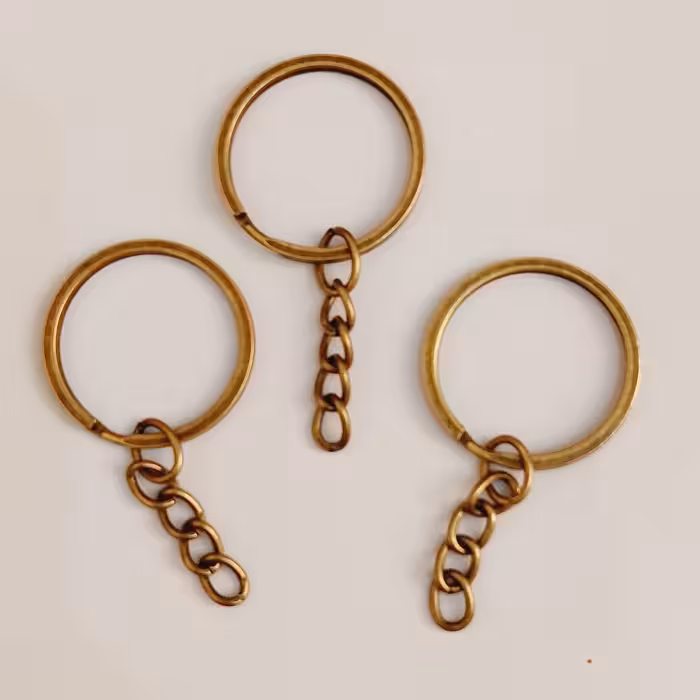 حلقه جاکلیدی برنز خام