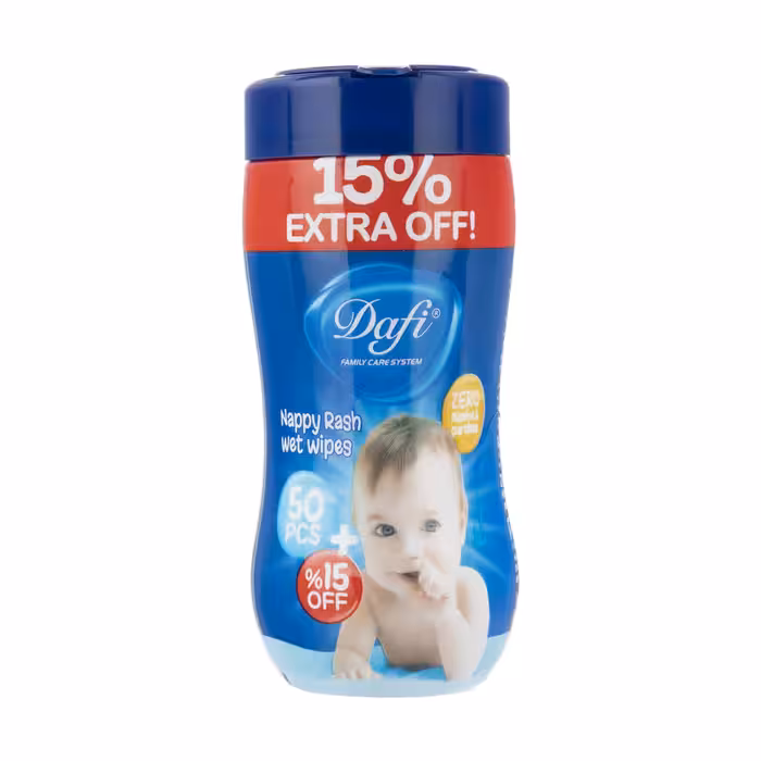 دستمال مرطوب کودک دافی مدل 01 بسته 50 عددی