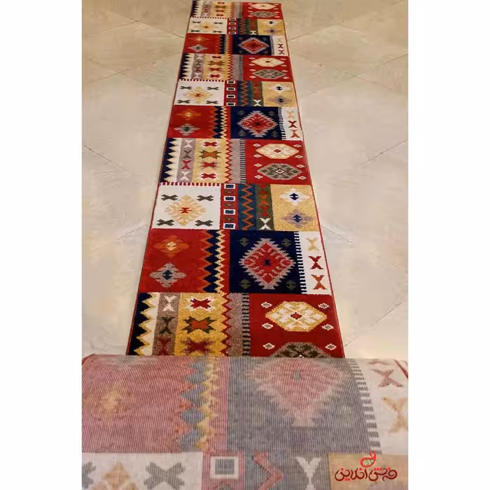 کناره فرش ماشینی ساوین طرح کوکب لاکی