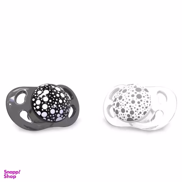 پستانک تویست شیک (Twistshake) رنگ سفید و رنگ مشکی 0 الی 6 ماه بسته 2 عددی