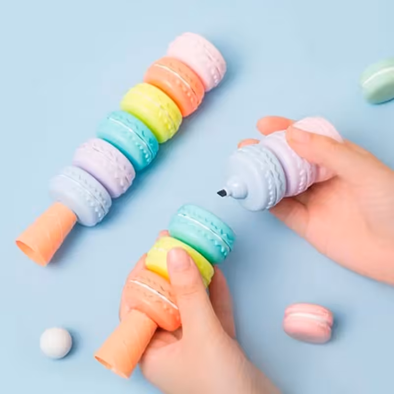 هایلایتر ماکارون دارای 6 رنگ مختلف 