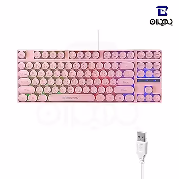 کیبورد مخصوص بازی جرتک مدل DK-600A PUNK رنگ صورتی