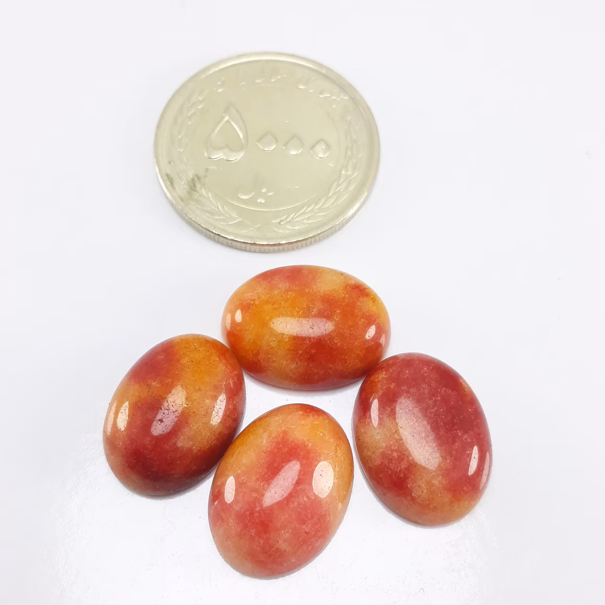 پک چهارتایی نگین عقیق آبرنگی رنگ خاص و کلکسیونی