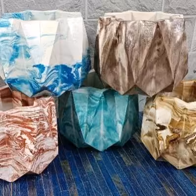 گلدان مرمری سنگ مصنوعی