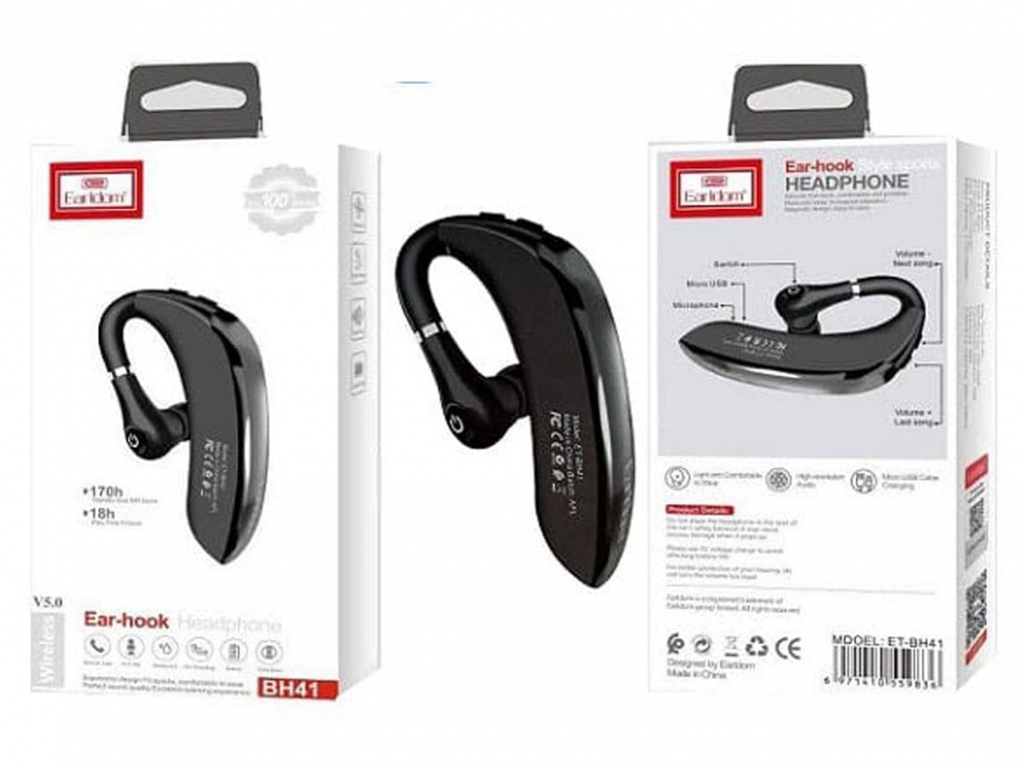 هندزفری بلوتوث تکگوش ارلدام Earldom Single Ear Wireless Earphone ET-BH41