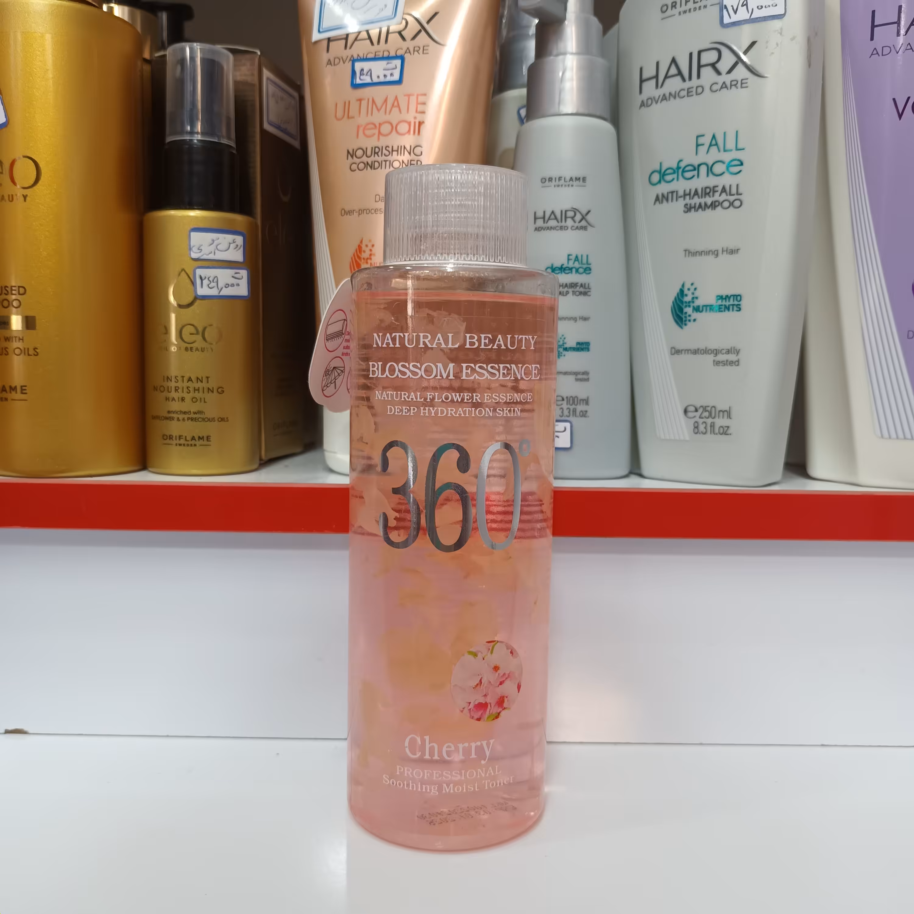 تونر و  پاک کننده الودگی های پوست صورت 360 درجه مدل Cherry حاوی تکه های گل حجم300میل 