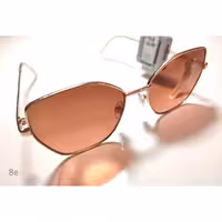 عینک آفتابی فلزی رنگ کرم طلایی 400uv دارای دفترچه و بارکد اصالت کالا 