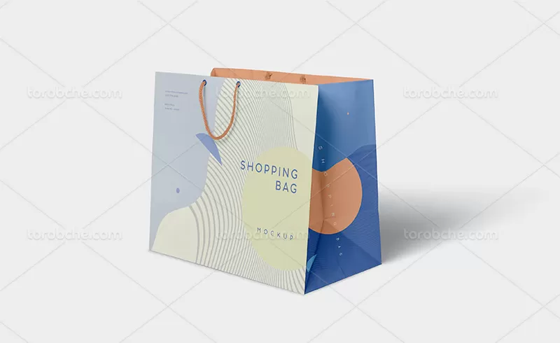 موکاپ لایه باز کیسه خرید کاغذی | گرافیک با طعم تربچه