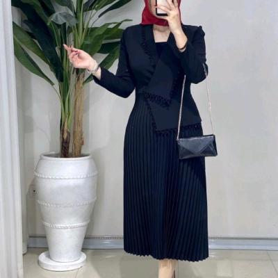 پیراهن مهمانی زنانه کرپ مدل نیلان مجلسی