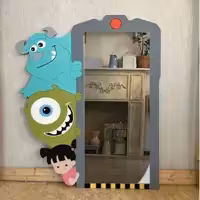 آینه قدی چوبی کودک طرح کمپانی هیولا گالری فرانه