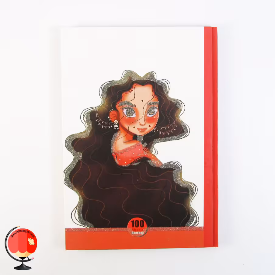 دفتر مشق 100 برگ طرح گیسو جلد سخت آپادانا