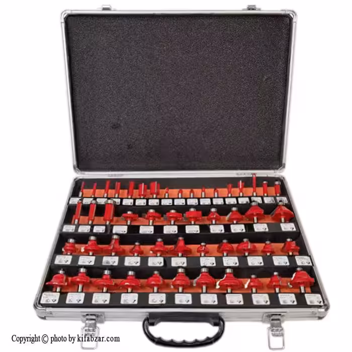 ست تیغ اورفرز REXO شفت 8 میلی‌متر مجموعه 50 عددی