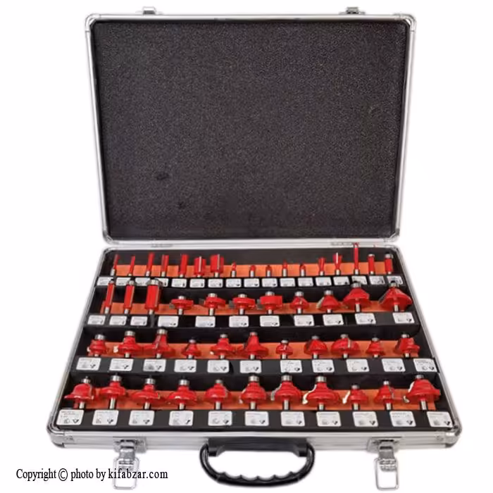 ست تیغ اورفرز REXO شفت 8 میلی‌متر مجموعه 50 عددی