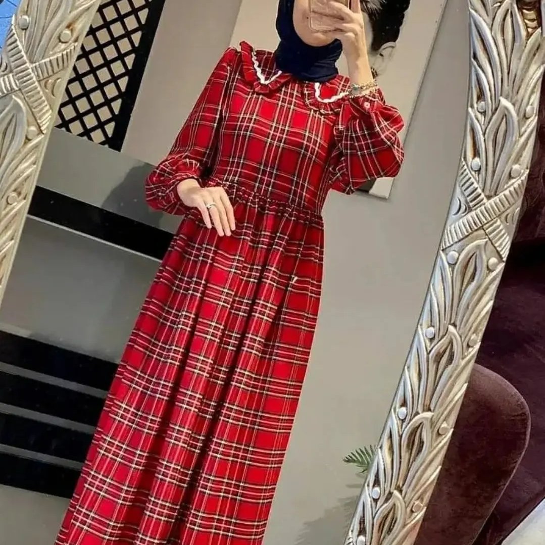پیراهن مزون دوز پاییزه جذاب