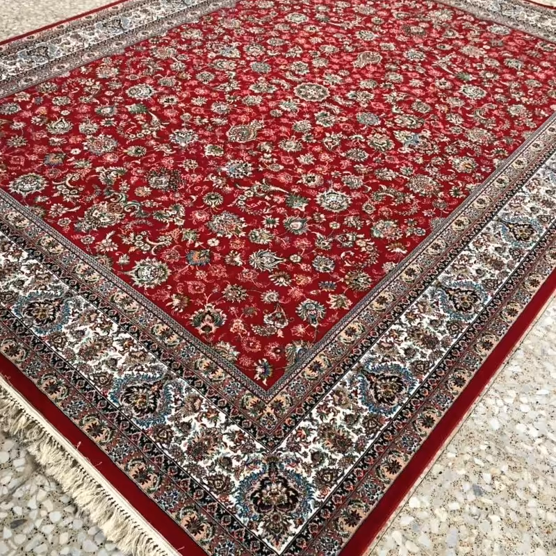 فرش 700 شانه اصل سایز 1در2 نقشه گلریز لاکی تراکم 2550 