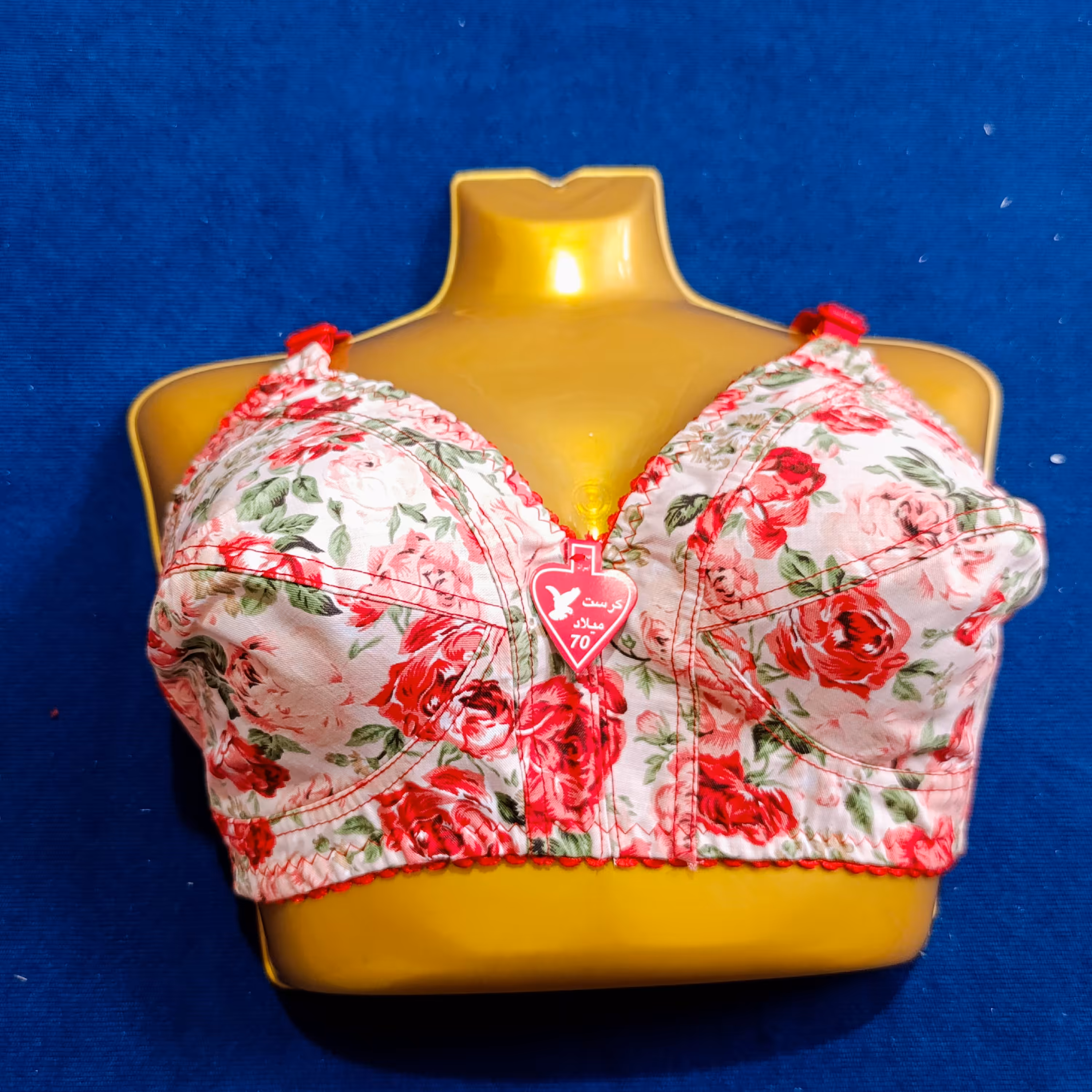 سوتین بروجردی زیر بافت کش باریک 70تا85 قرمز کرم غرفه شیک باران 