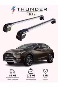 نوار محافظ خودرو خاکستری INFINI QX30 2016 2019 TRX2 CARRIER قفل جستجو SEART CARRIT SUILING BAR GRAY Thunder
