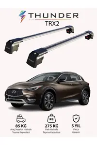 نوار محافظ خودرو خاکستری INFINI QX30 2016 2019 TRX2 CARRIER قفل جستجو SEART CARRIT SUILING BAR GRAY Thunder