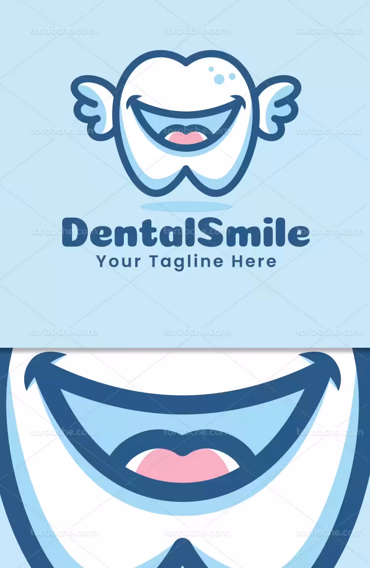 وکتور لوگو دندان خلاقانه | گرافیک با طعم تربچه