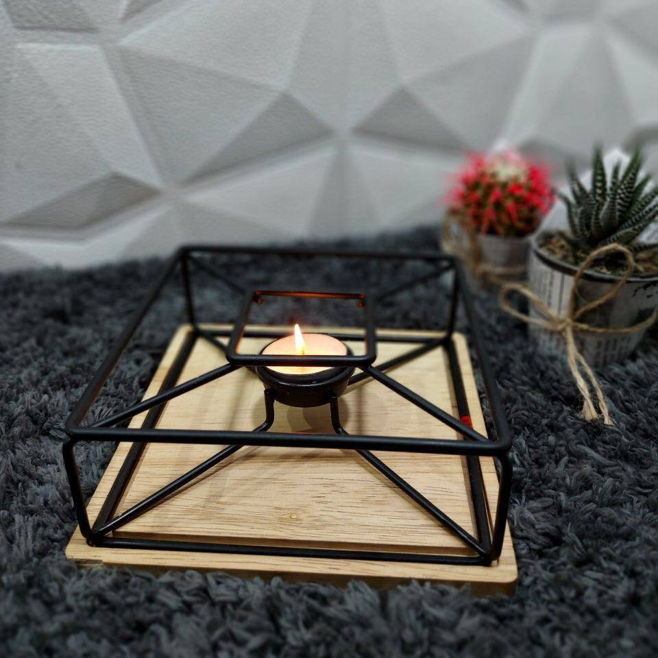 زیر وارمر مربع رنگ استاتیک کوره پایه چوبی مقاوم در برابر حرارت