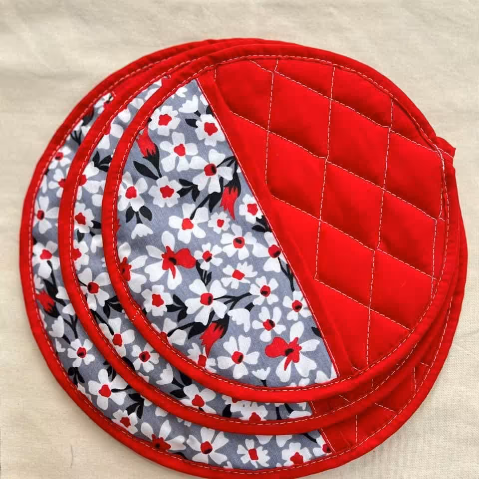 ست دم کنی 3 تیکه مدل خاتون (تکه دوزی شده)