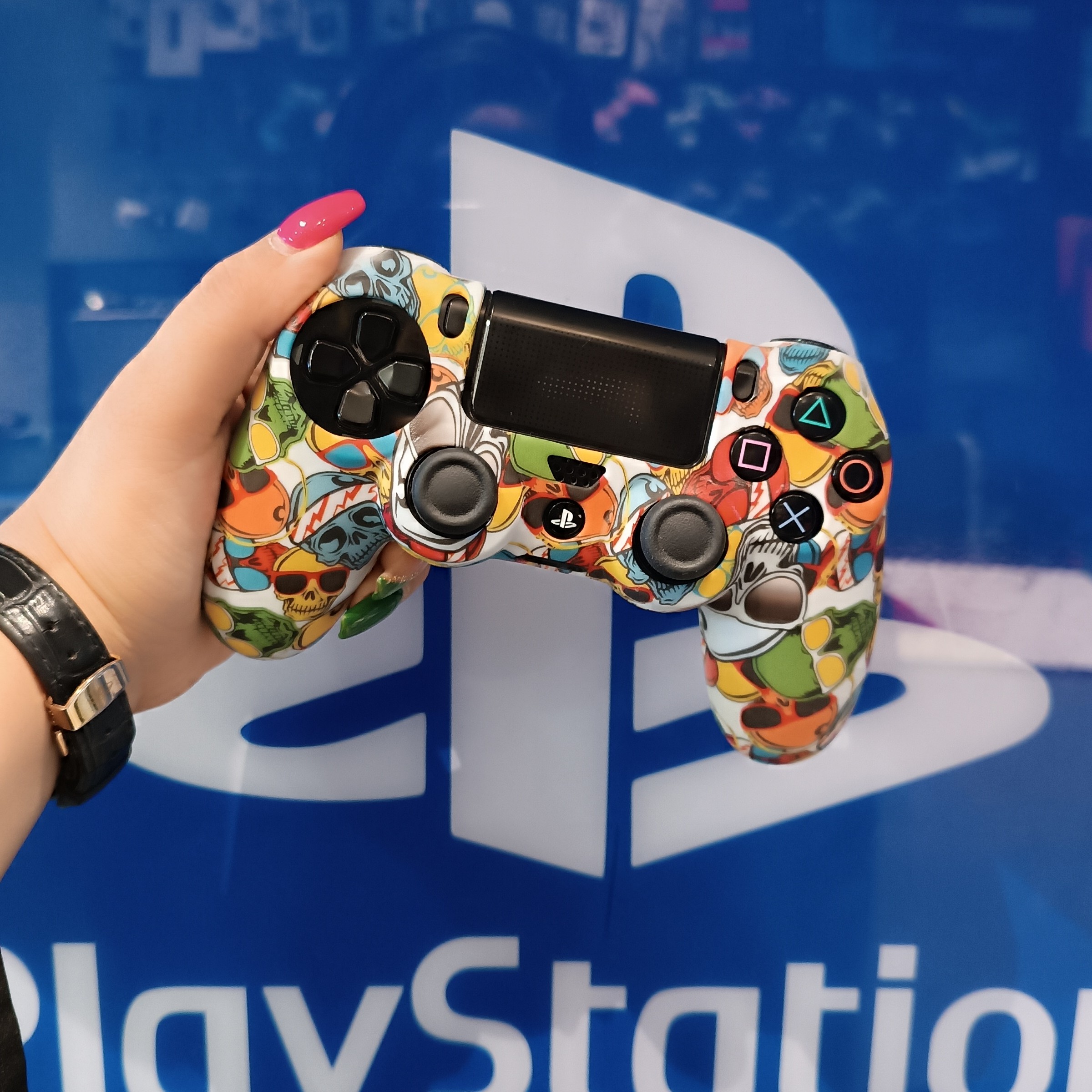 کاور دسته ps4 طرح اسکلت رنگی