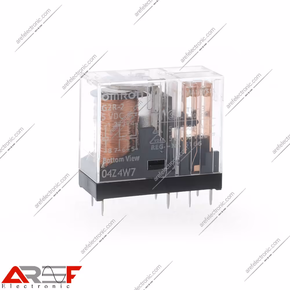 رله امرن G2R-2 دارای 5 ولت 5 آمپر 8 پین - فروشگاه عارف الکترونیک