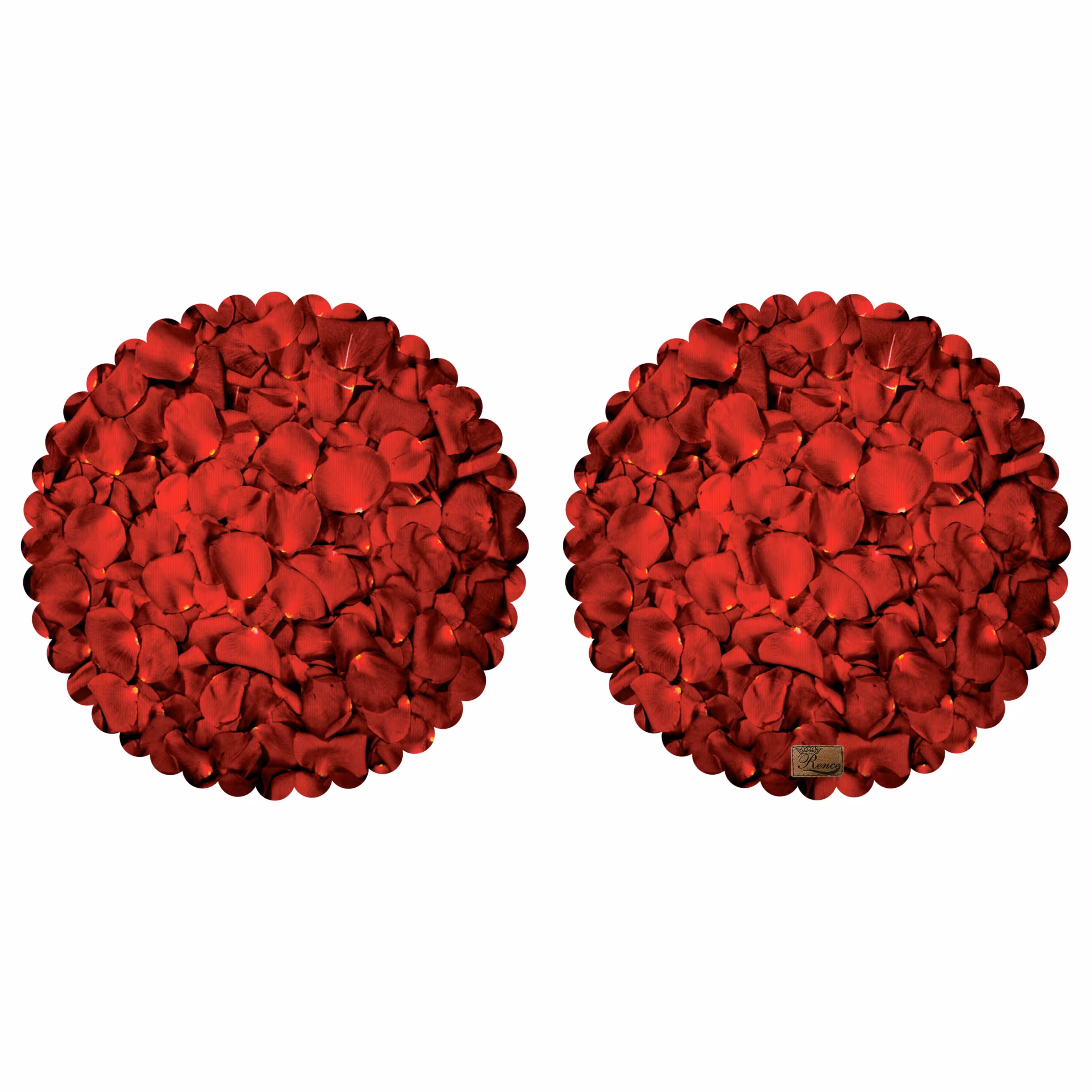 رومیزی مخمل طرح گلبرگ دو عدد سایز 40 در 40 مدل T4-803 شرکت رنس