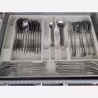 سرویس قاشق چنگال،12نفره،114 پارچه،استیل هند، مدلkc