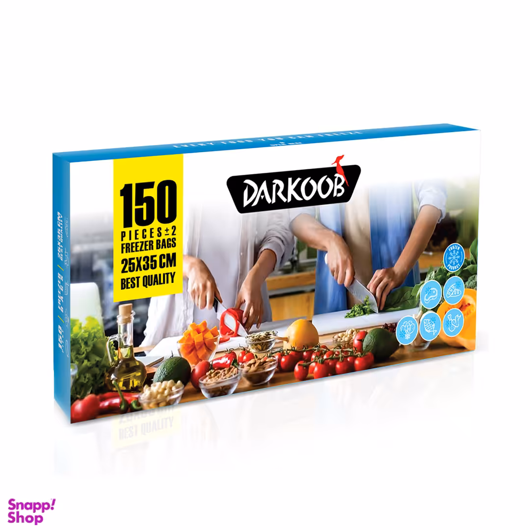 كيسه فريزر دارکوب مدل جعبه دار بسته 150 عددی