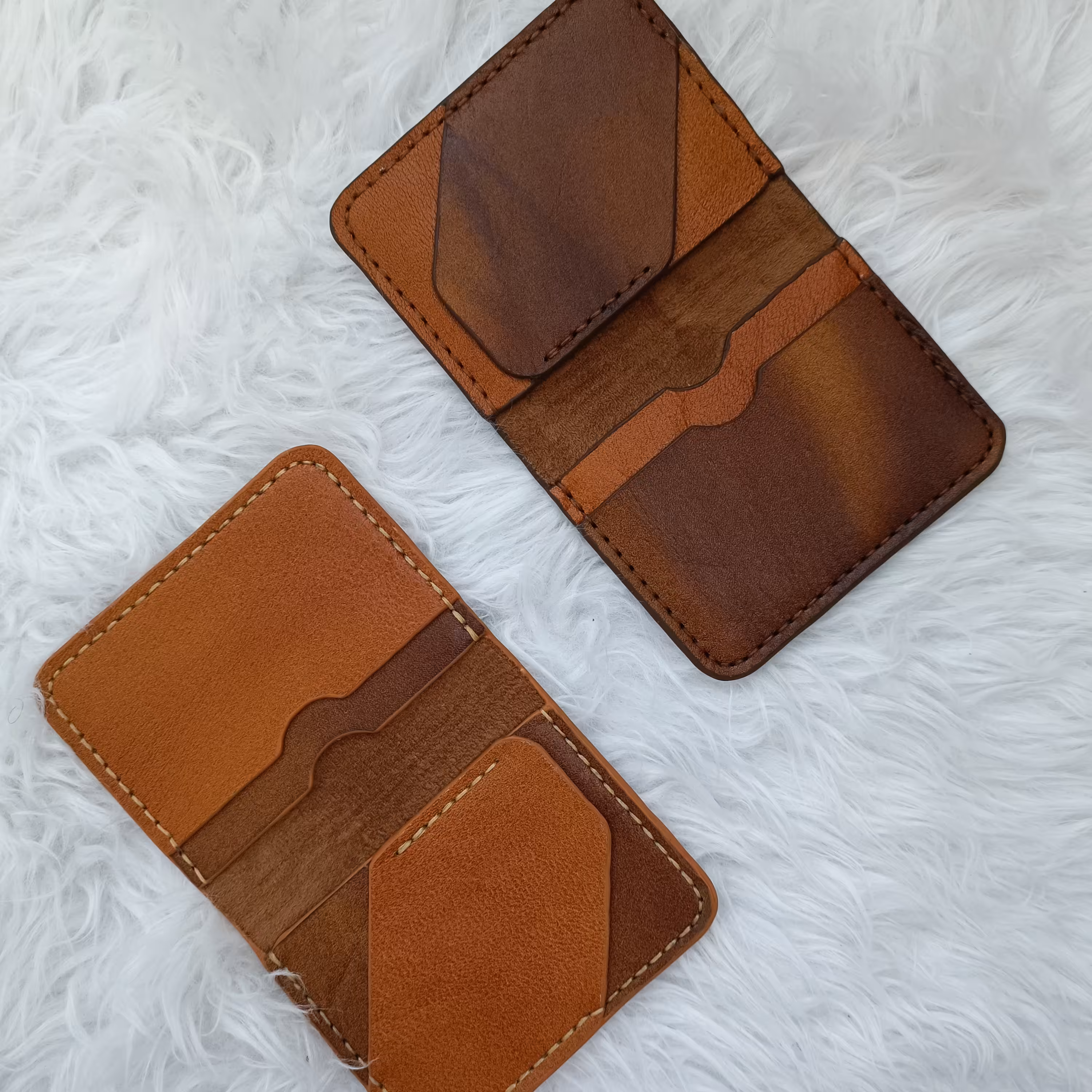 جا کارتی چرم طبیعی دست دوز