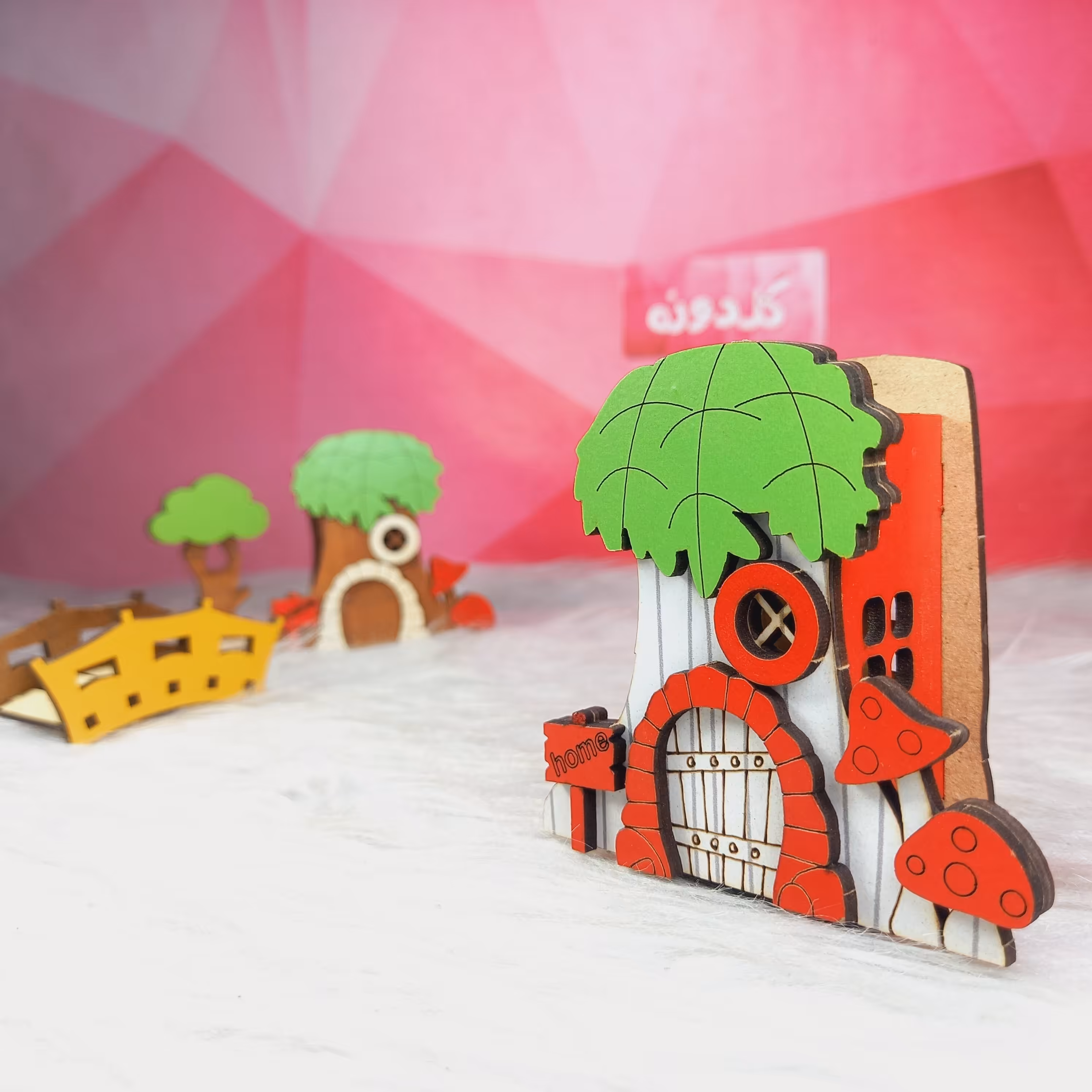 کلبه چوبی019-ماکت کلبه-کلبه چوبی دکوری-کلبه ماکت-خانه چوبی دکوری-ماکت گلدونه