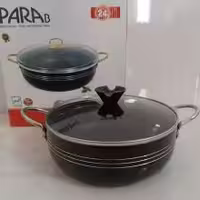 تابه درب دار تفلون گرانیت پاراب سایز 24