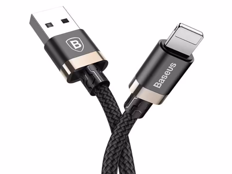 کابل شارژ لایتنینگ اپل بیسوس Baseus Golden Belt Lightning Cable 1.5m