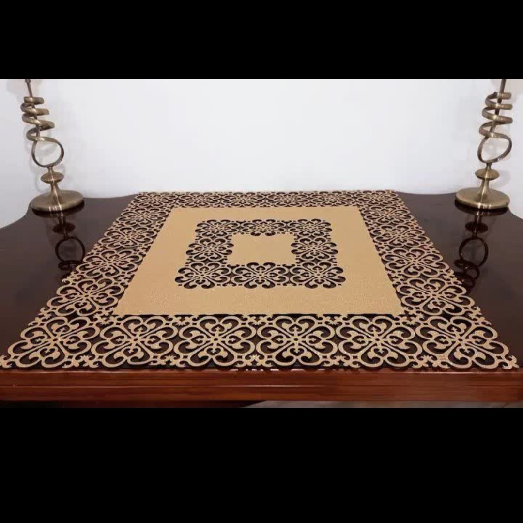 رانر چرم اکلیلی دوبل طرح گل ریز 