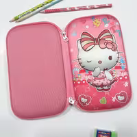 جامدادی برجسته زیپ دار تبلتی طرح کیتی