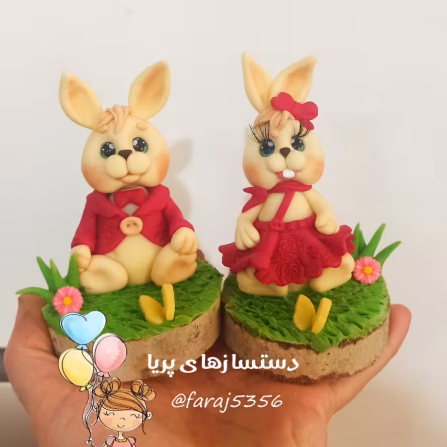 ست عروسک خمیری خرگوش 