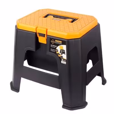 جعبه ابزار و صندلی چهارپایه پلاستیکی مهر MEHR مدل استپ STEP