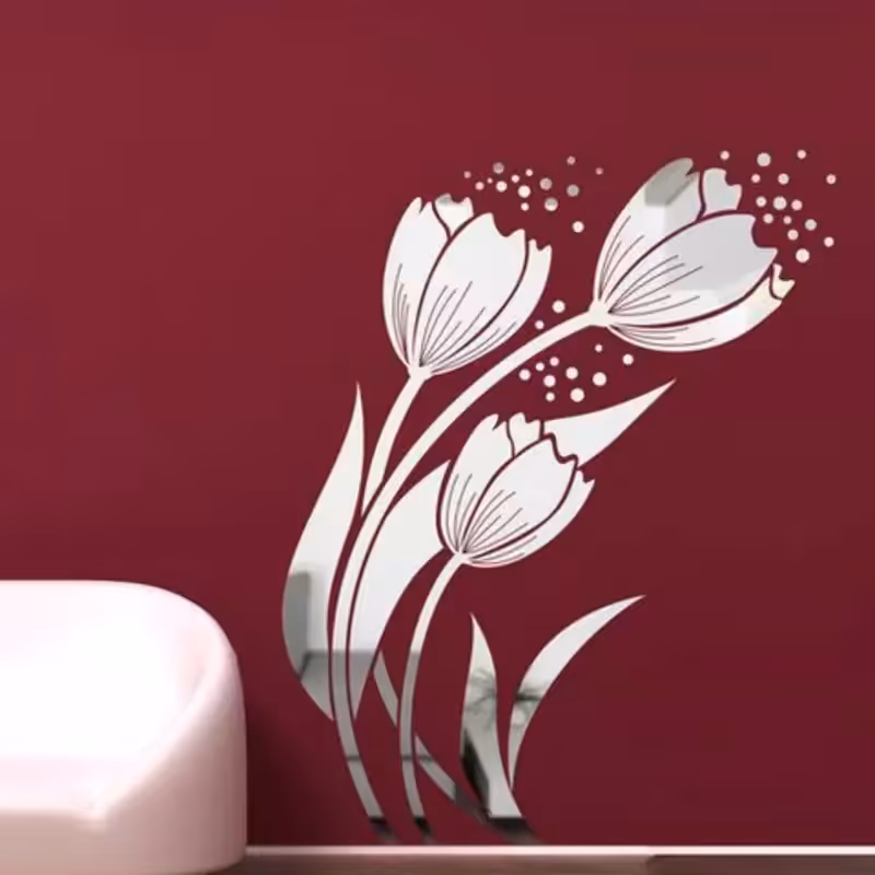 اینه دکوراتیو مدل لاله سایز یک مترو بیست سانت