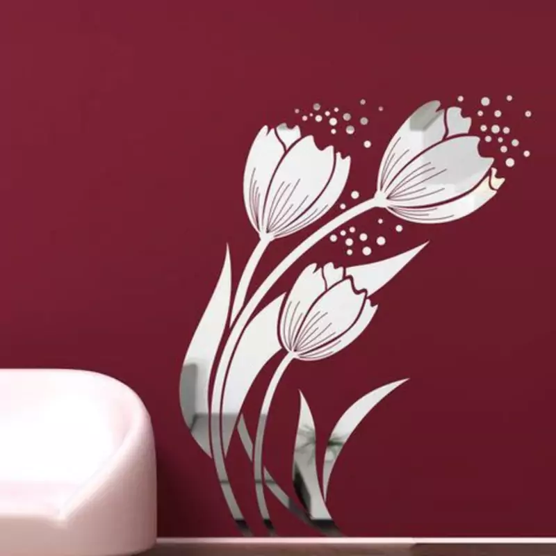 اینه دکوراتیو مدل لاله سایز یک مترو بیست سانت