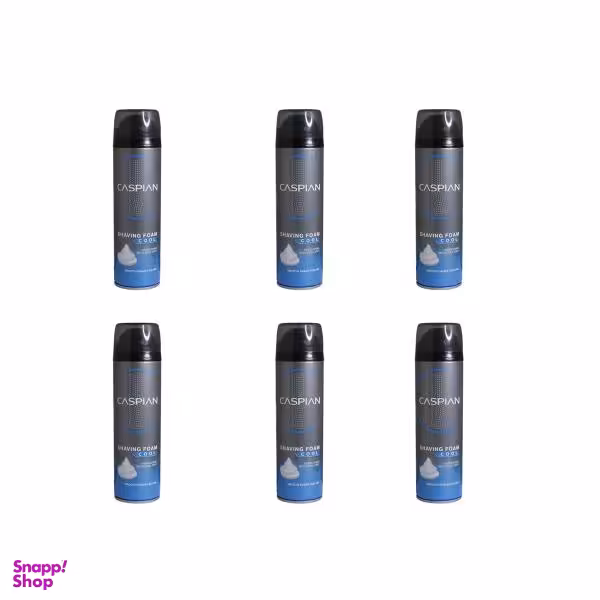 فوم اصلاح کاسپین مدل Cool حجم 200 میلی لیتر مجموعه 6 عددی